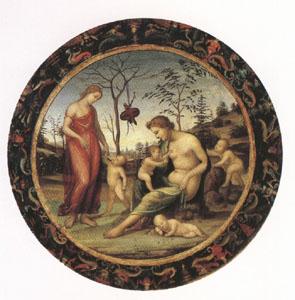 Giovanni Sodoma Sacred and Profane Love with Anteros,Eros and Two Other Cupids (mk05) France oil painting art